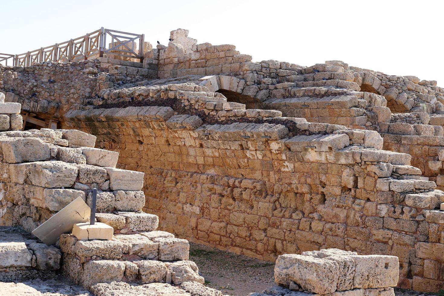 January 8, 2022 . Caesarea is an ancient city located on the Mediterranean coast of Israel. photo