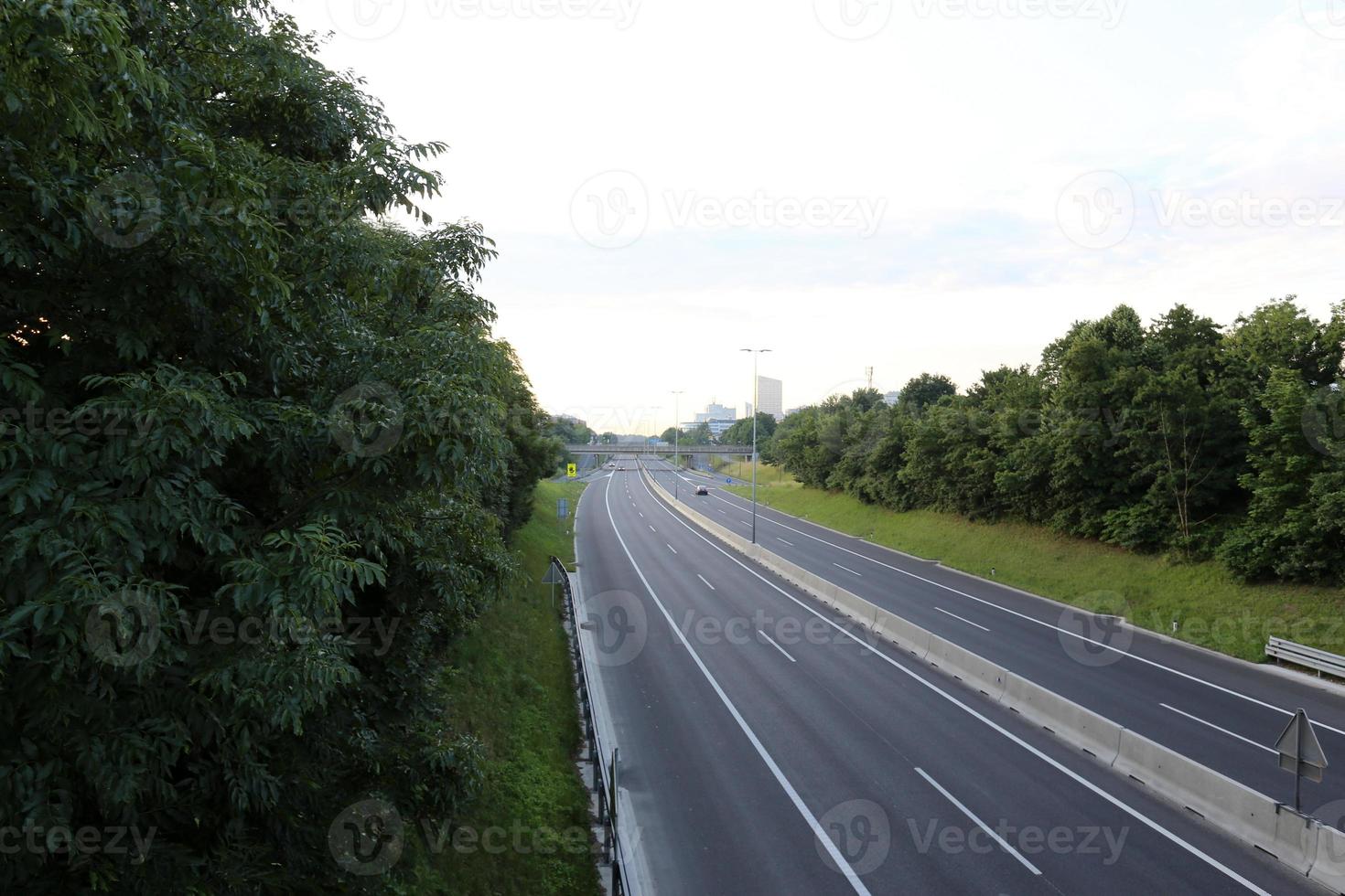 Asphalt highway across Israel from north to south. photo