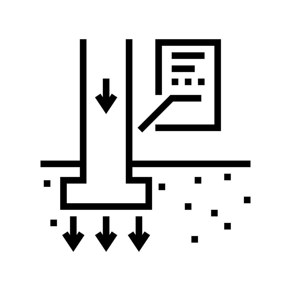 carga en la ilustración de vector de icono de línea de columna