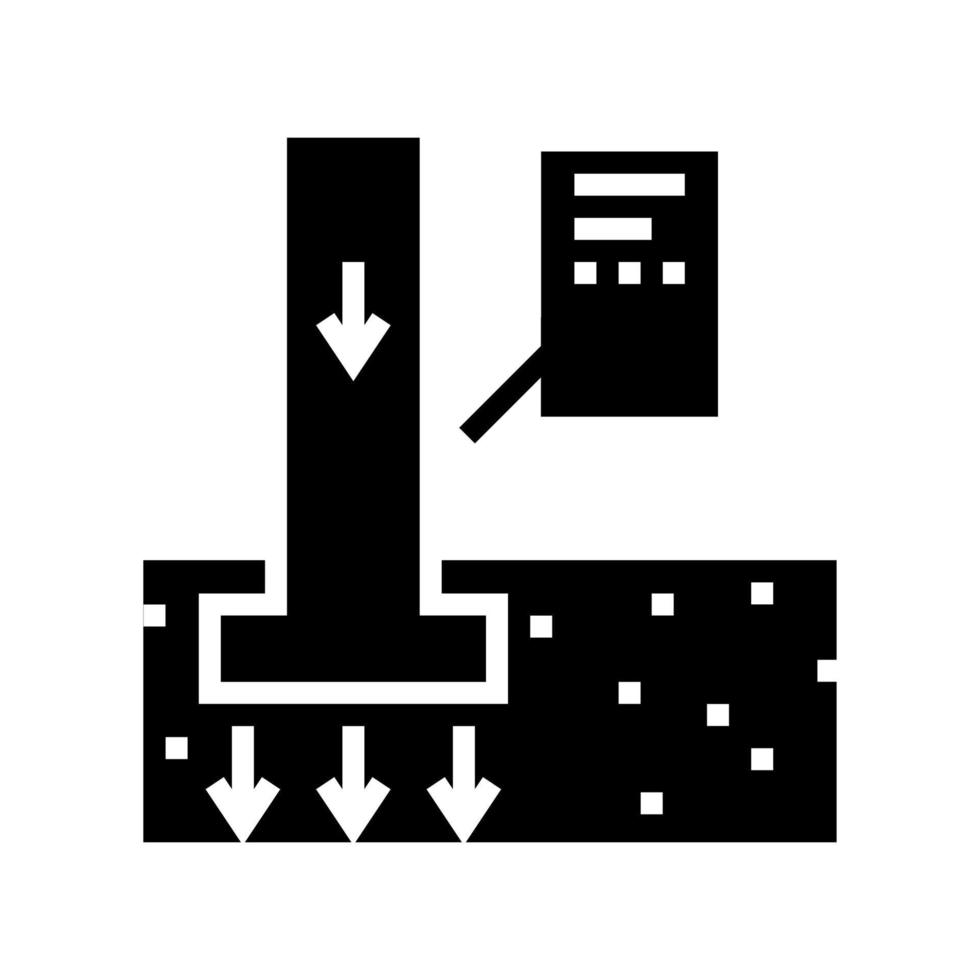 load on column glyph icon vector illustration