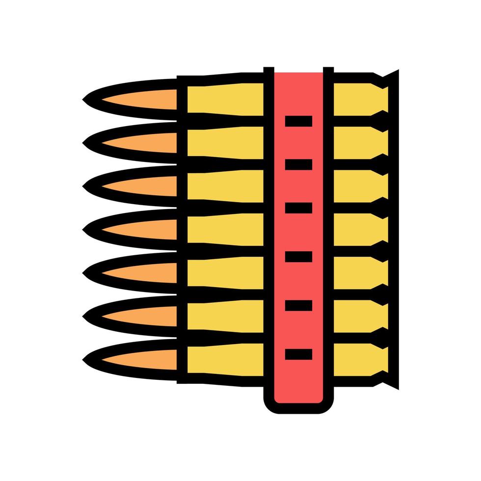 ilustración de vector de icono de color de clip de bala
