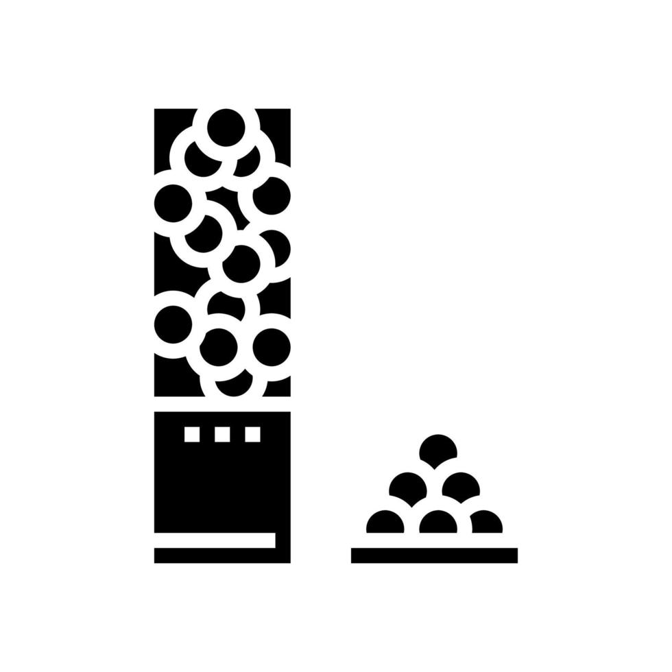 shortgun bullet with balls cores glyph icon vector illustration