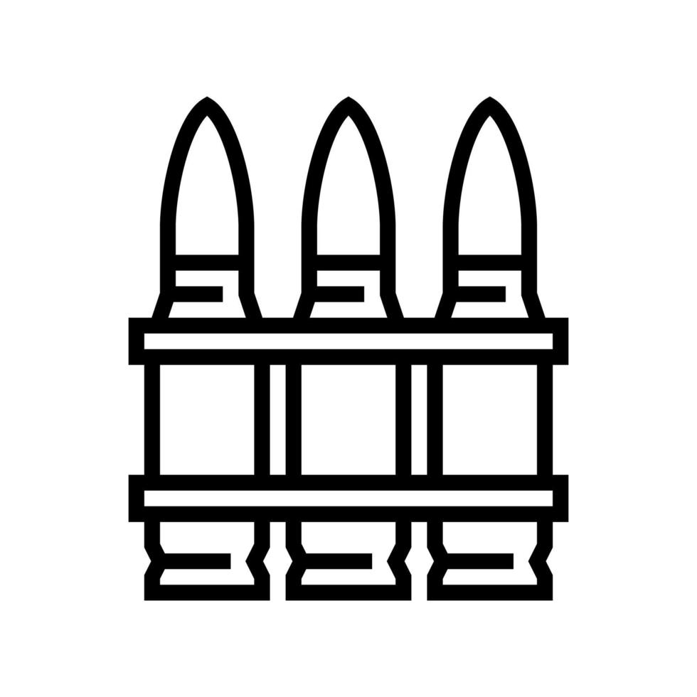 cartridge clip line icon vector illustration