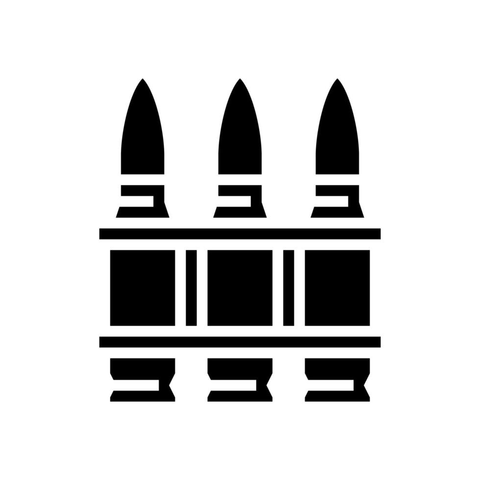 cartridge clip glyph icon vector illustration
