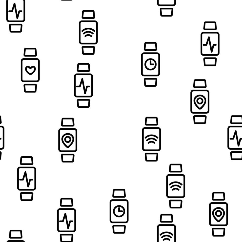 Watch Tracker Vector Seamless Pattern