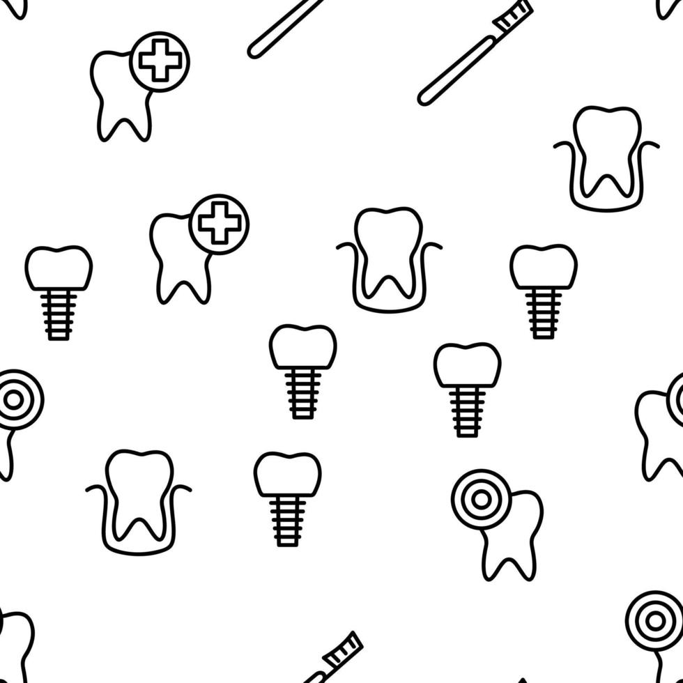 Stomatology And Dentistry Vector Seamless Pattern