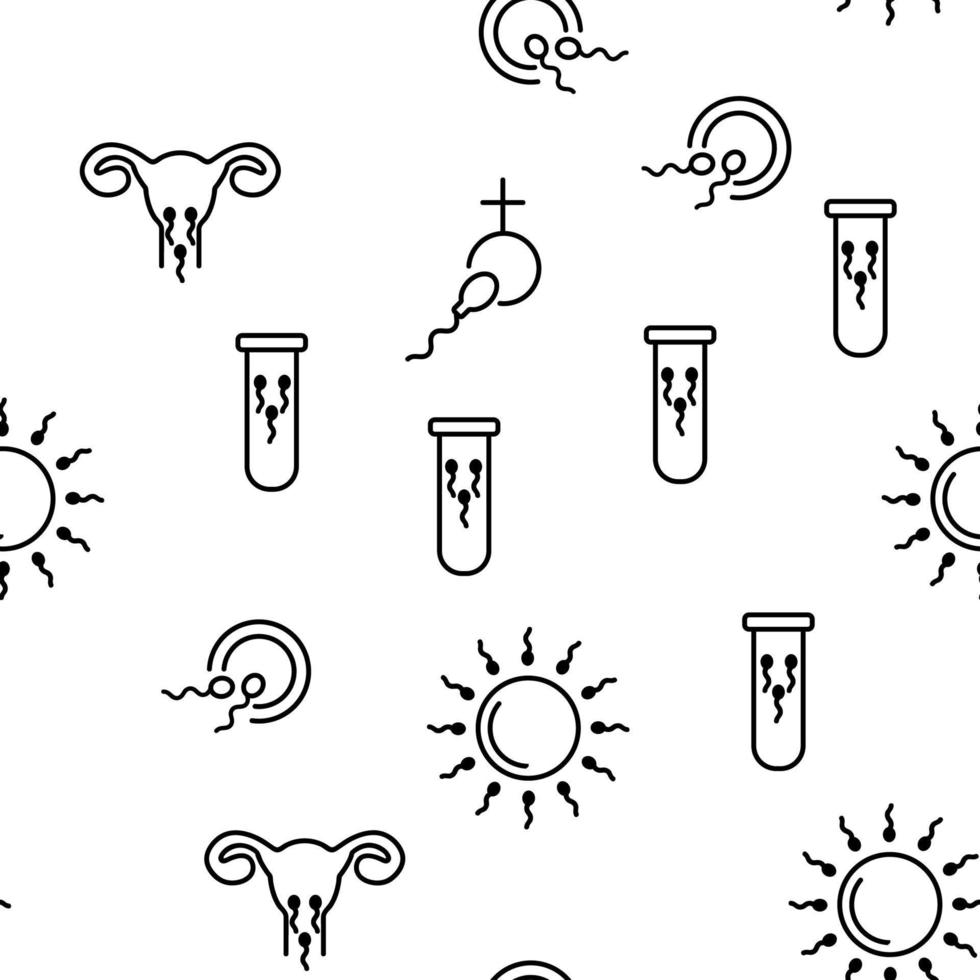 Sperm Cells Vector Seamless Pattern