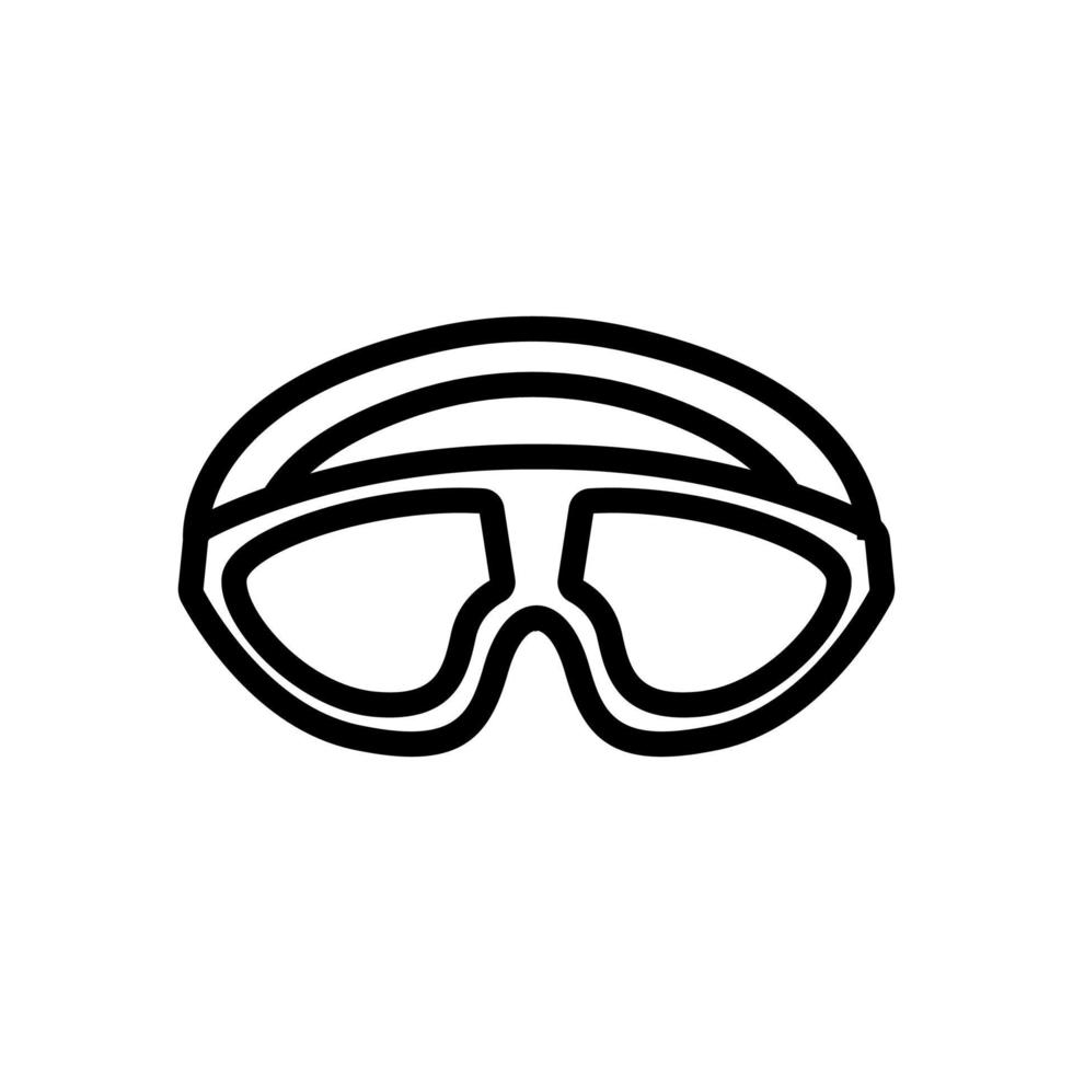 gafas de seguridad para nadar icono vector ilustración de contorno