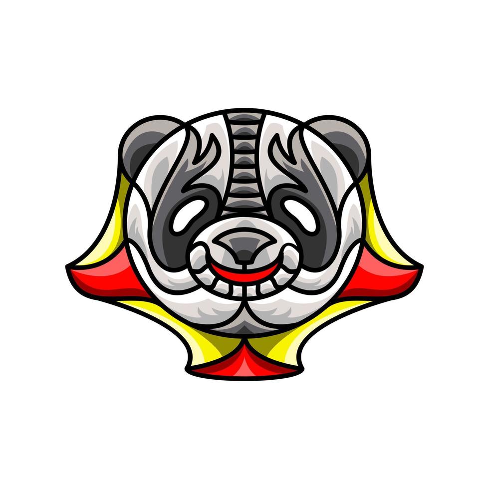 monster panda logo vector