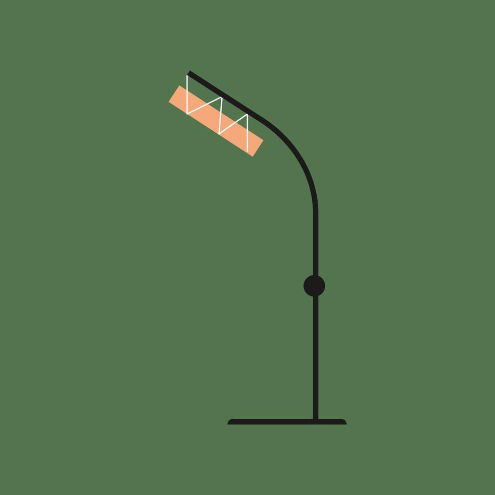 Flat illustration of table lamp vector