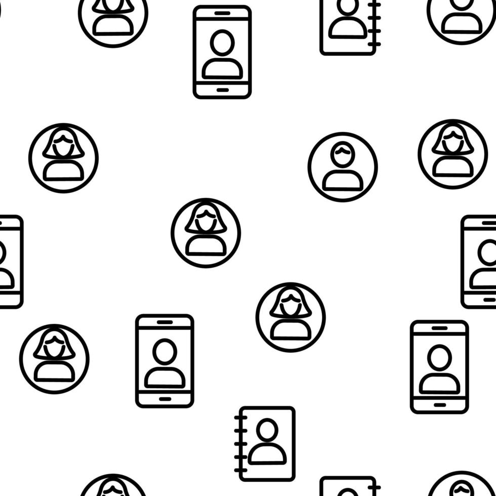 User Vector Seamless Pattern