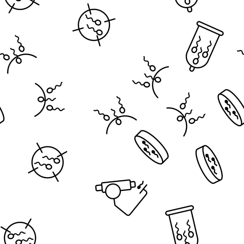 Sperm Cells Vector Seamless Pattern