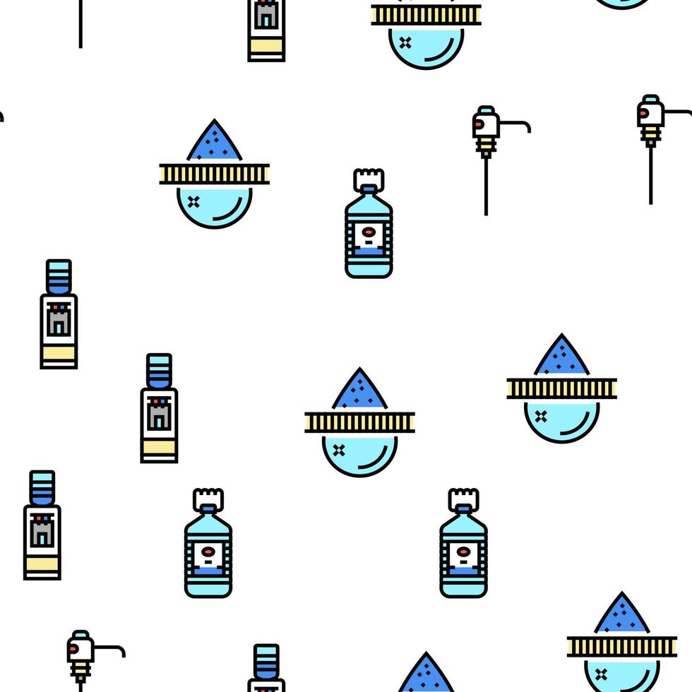 Water Delivery Service Business Vector Seamless Pattern
