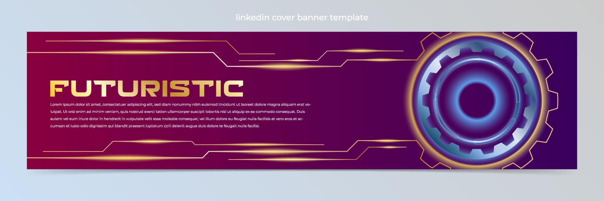 plantilla de banner de tecnología abstracta moderna vector