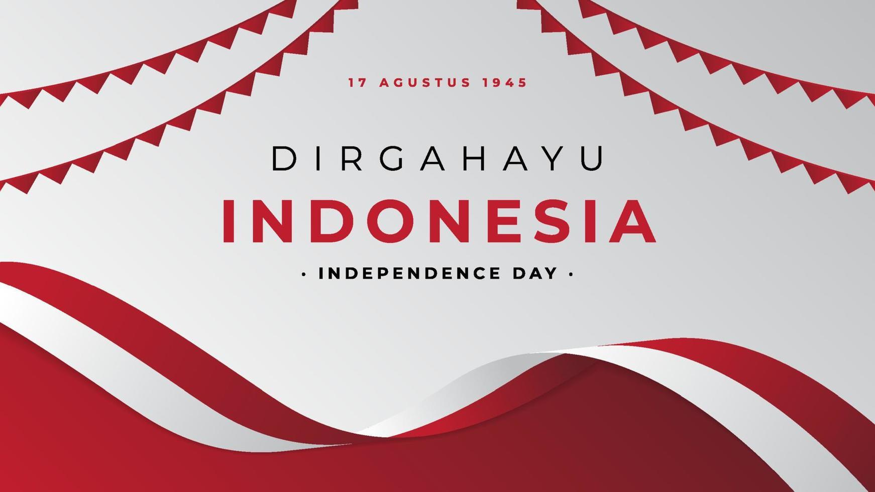 Indonesia independence day background design vector