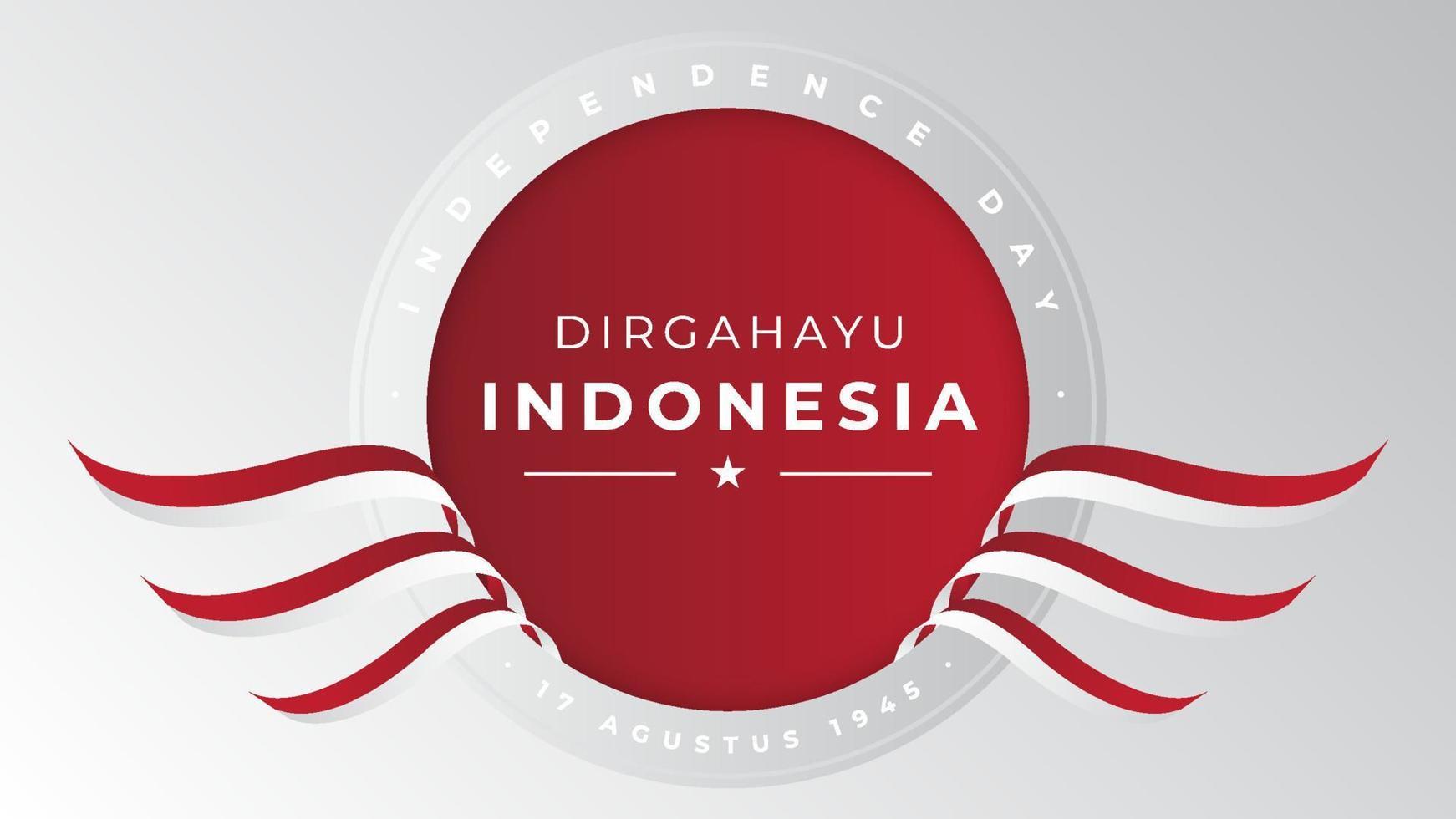 Indonesia independence day background design vector