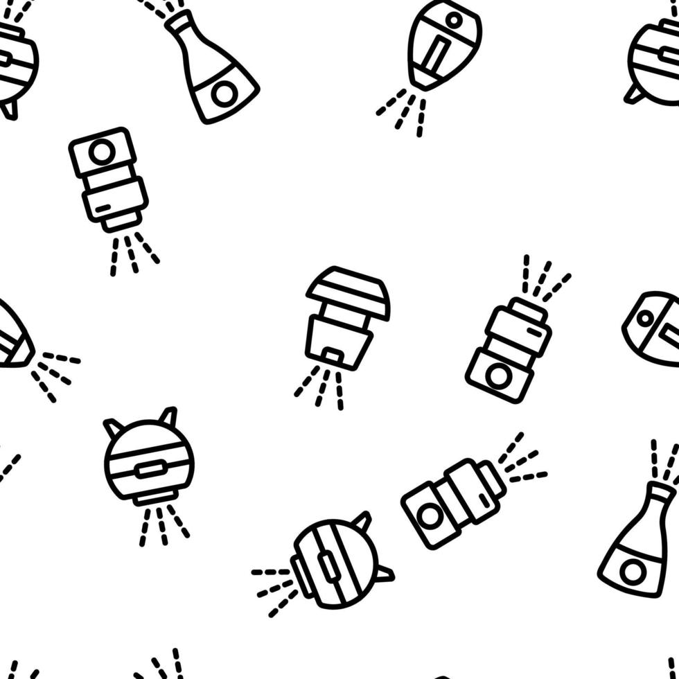 Different Humidifier Seamless Pattern vector
