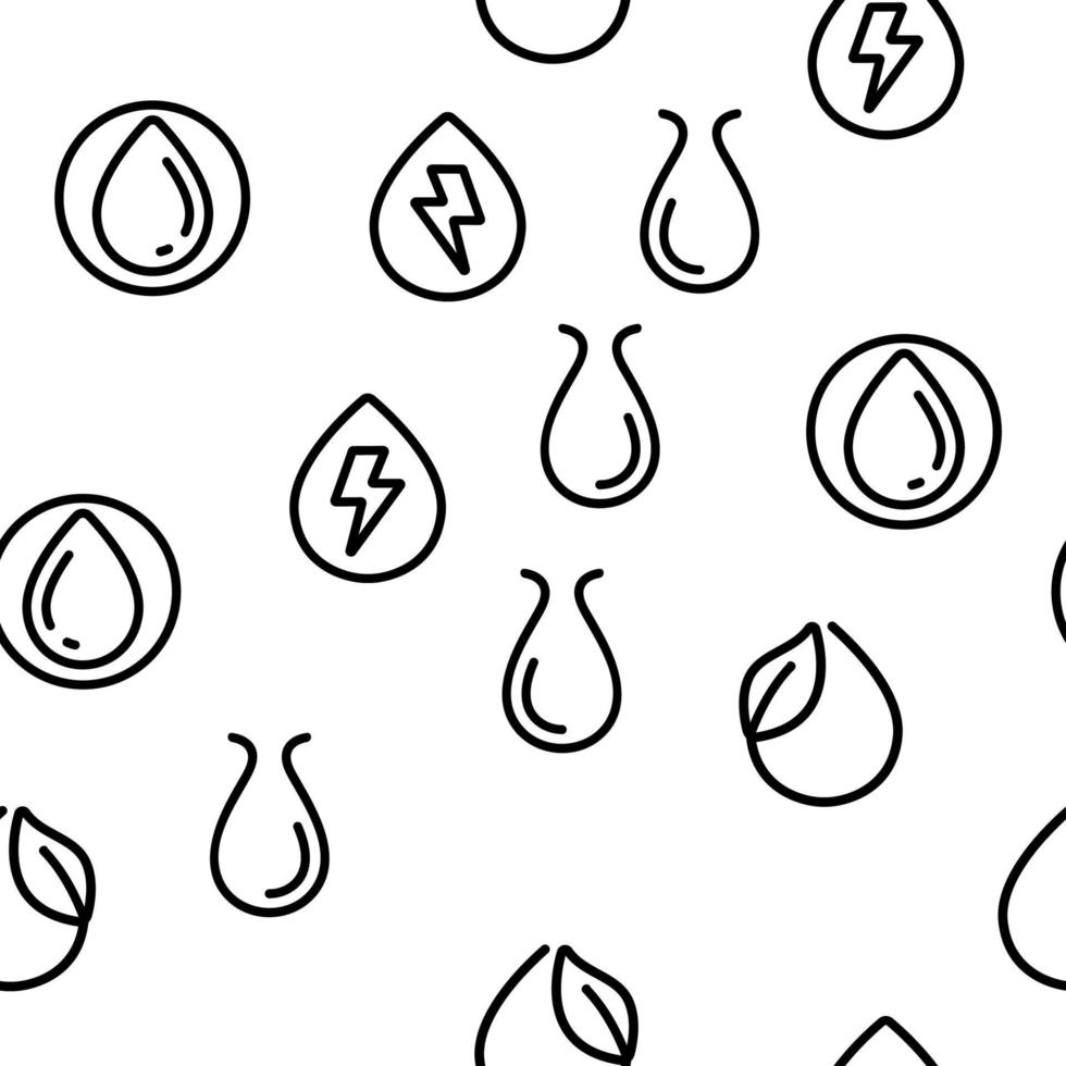 Water Drop Vector Seamless Pattern