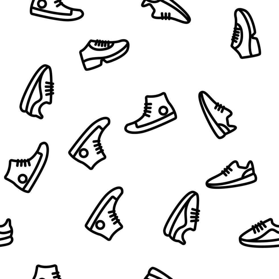 Sneakers Vector Seamless Pattern