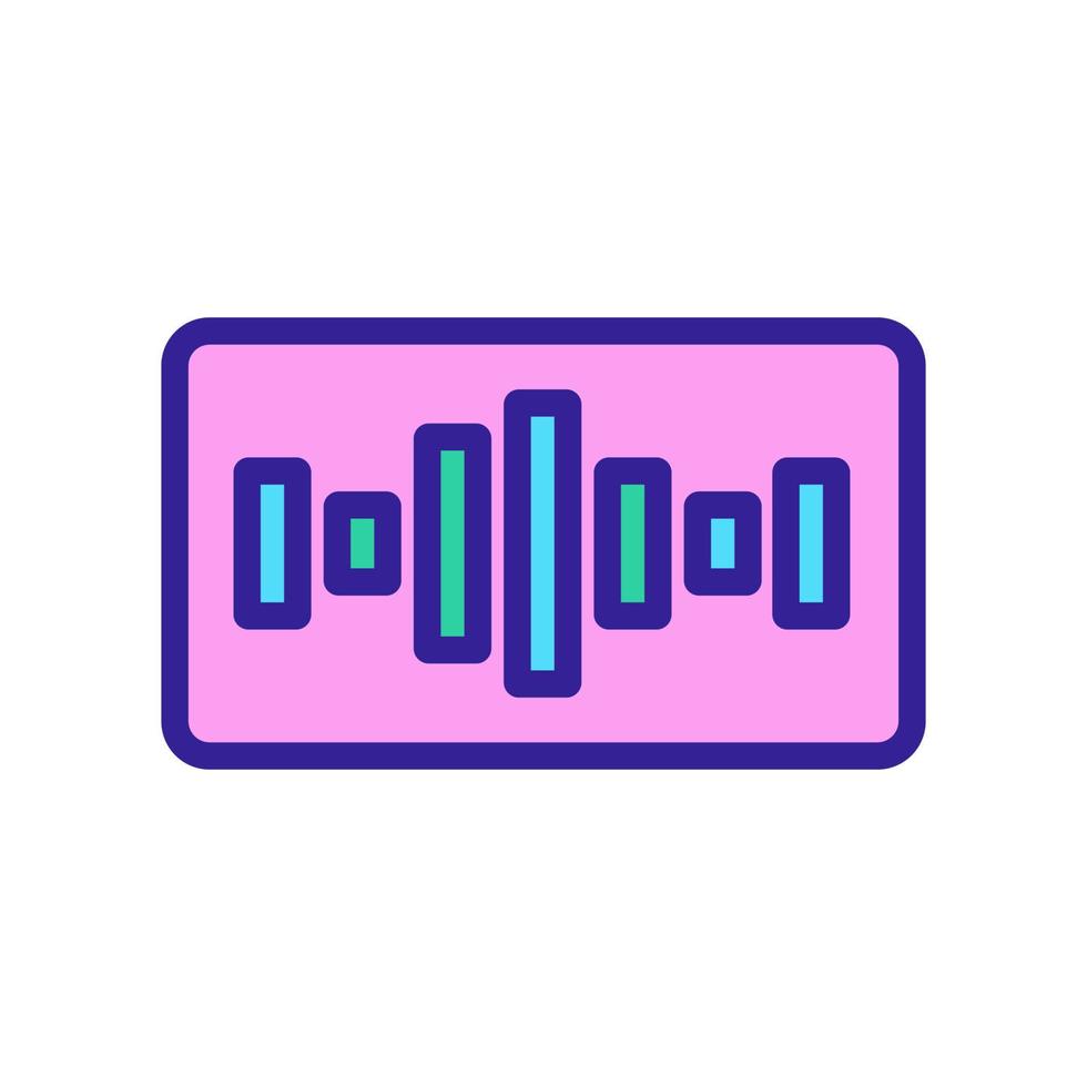 equalizer music icon vector. Isolated contour symbol illustration vector
