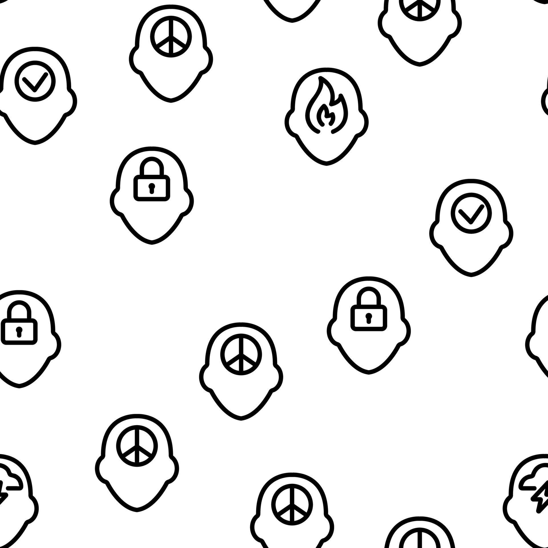 Mind Elements Vector Seamless Pattern 10016553 Vector Art at Vecteezy