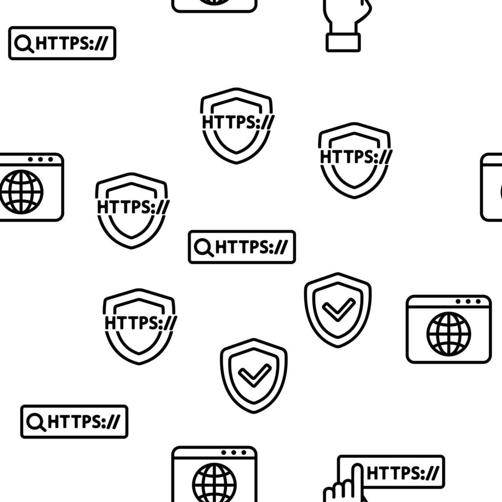 Https Elements Vector Seamless Pattern