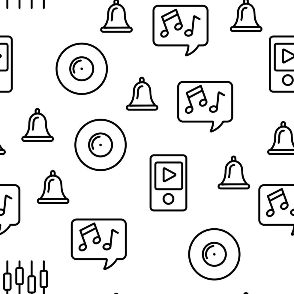 Music, Audio Vector Seamless Pattern