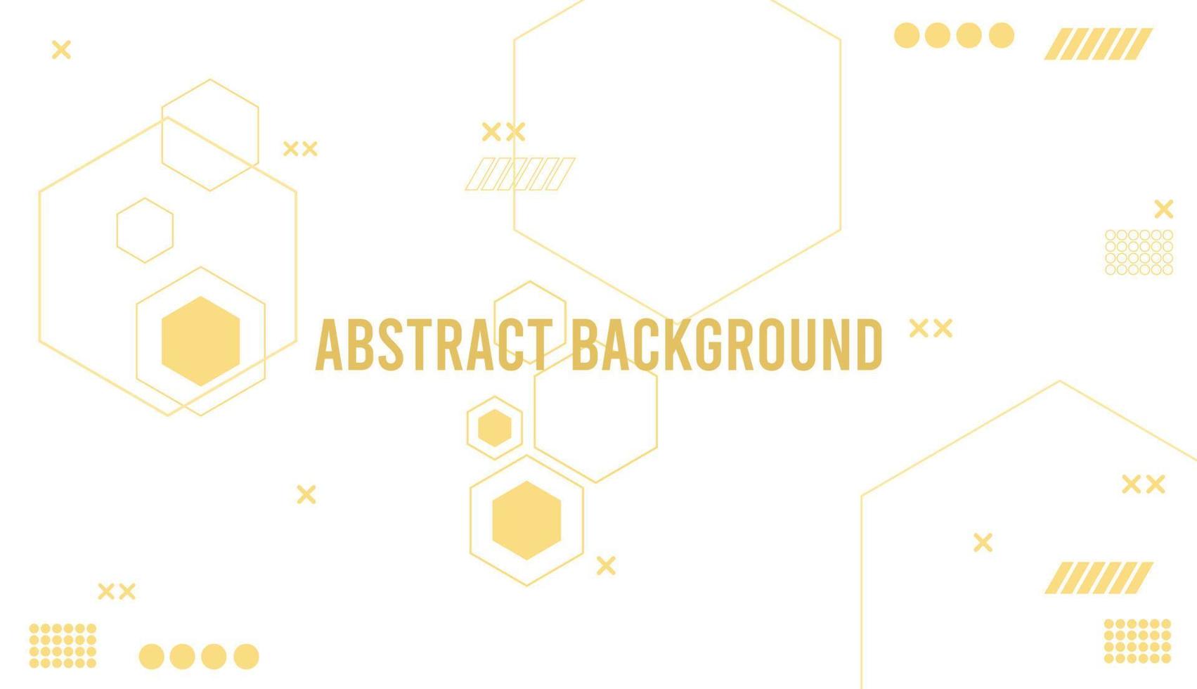 Flat geometric background with white and yellow color and copy space vector