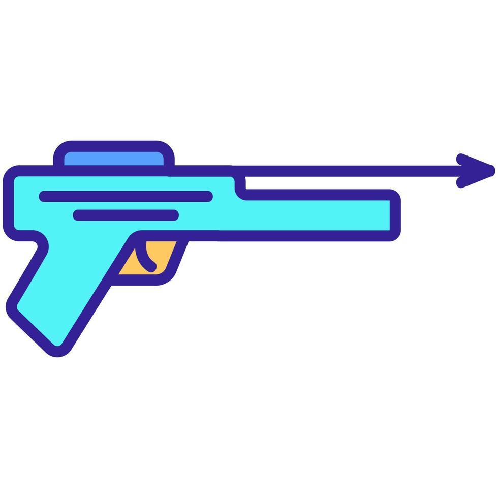 Underwater gun icon vector. Isolated contour symbol illustration vector