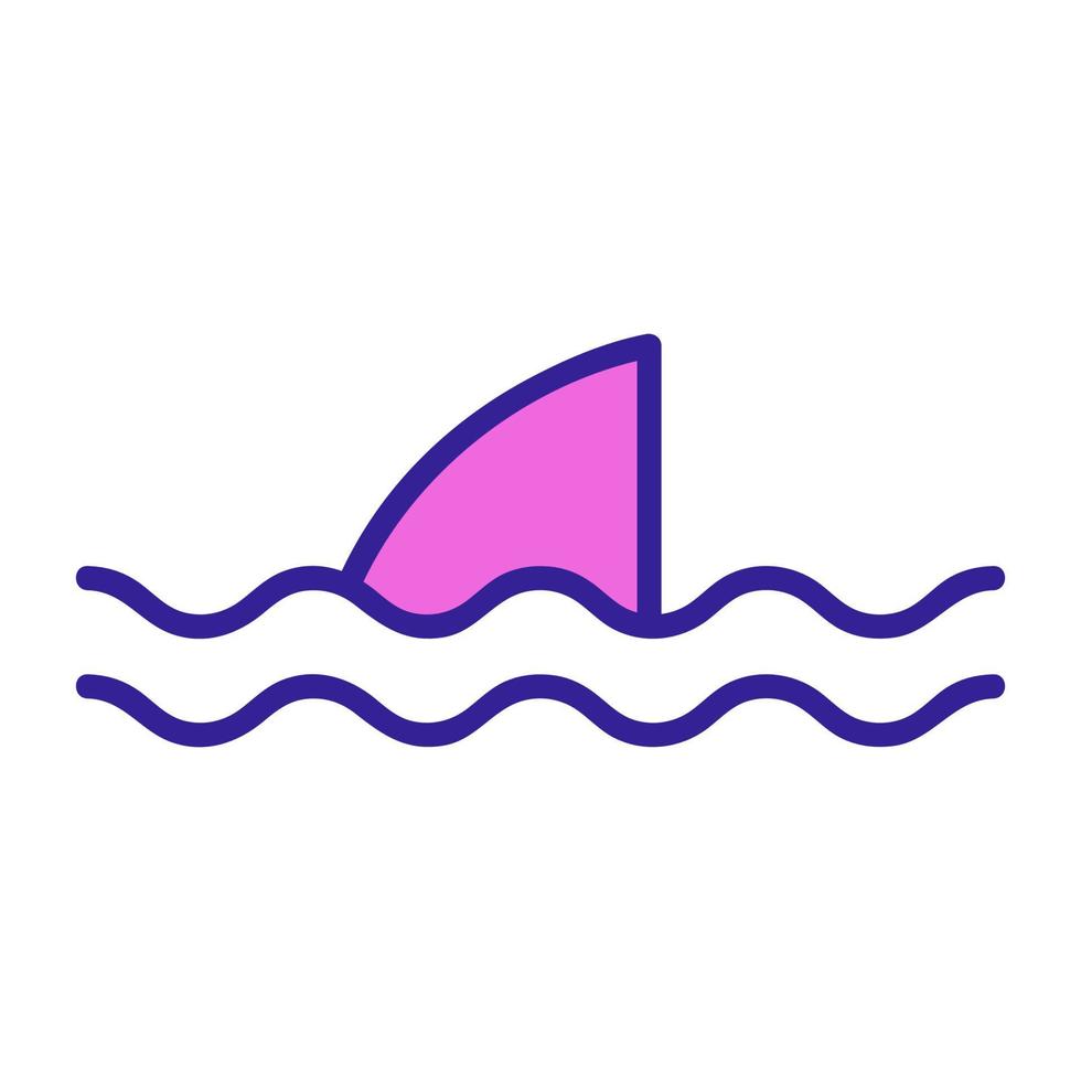 Gently shark the icon vector. Isolated contour symbol illustration vector