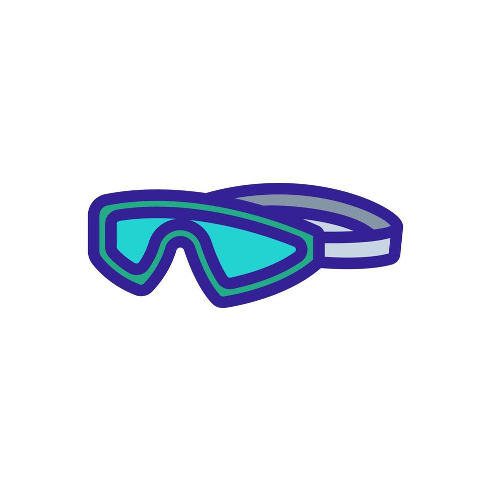 swimming goggles with strap icon vector outline illustration