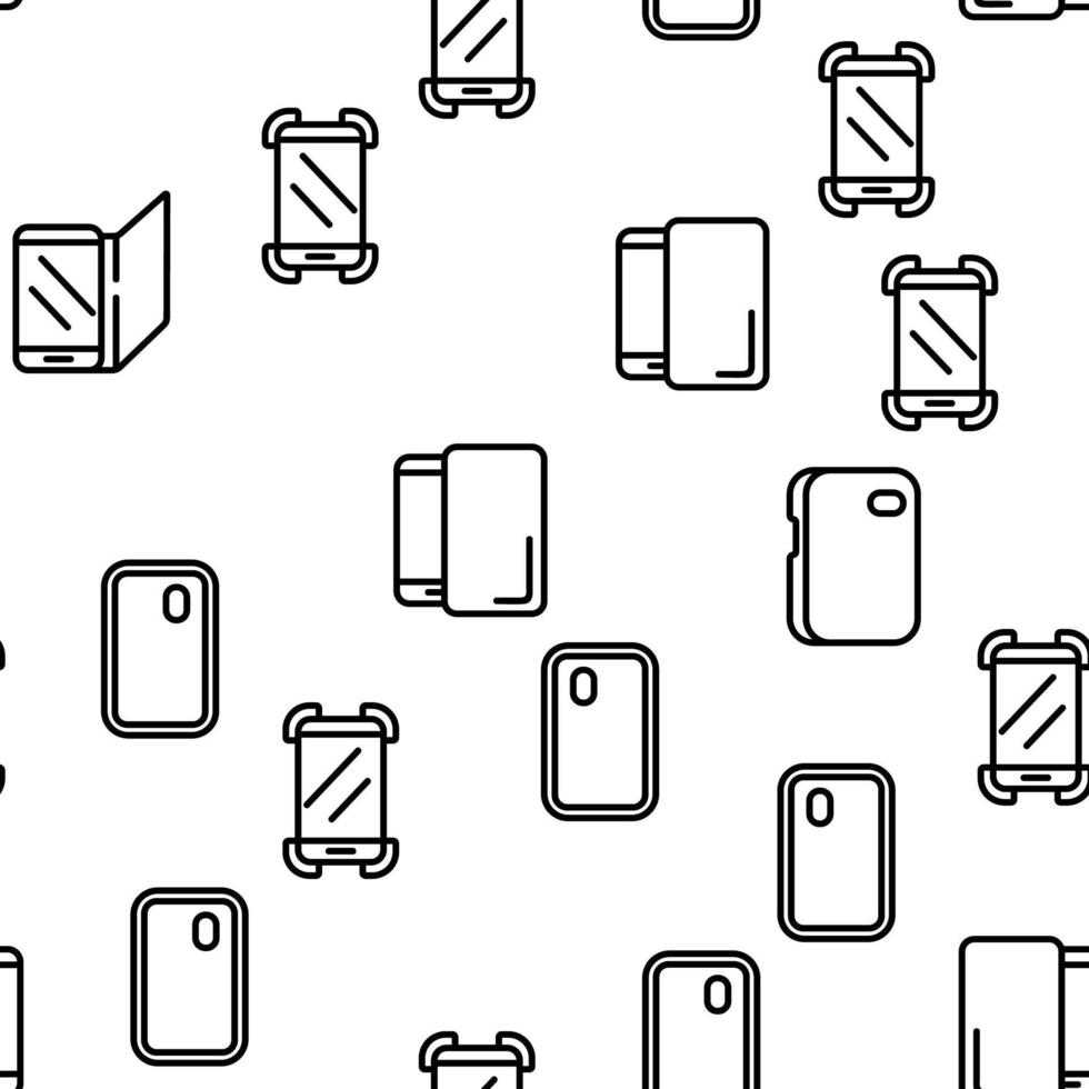Phone Case Accessory Vector Seamless Pattern