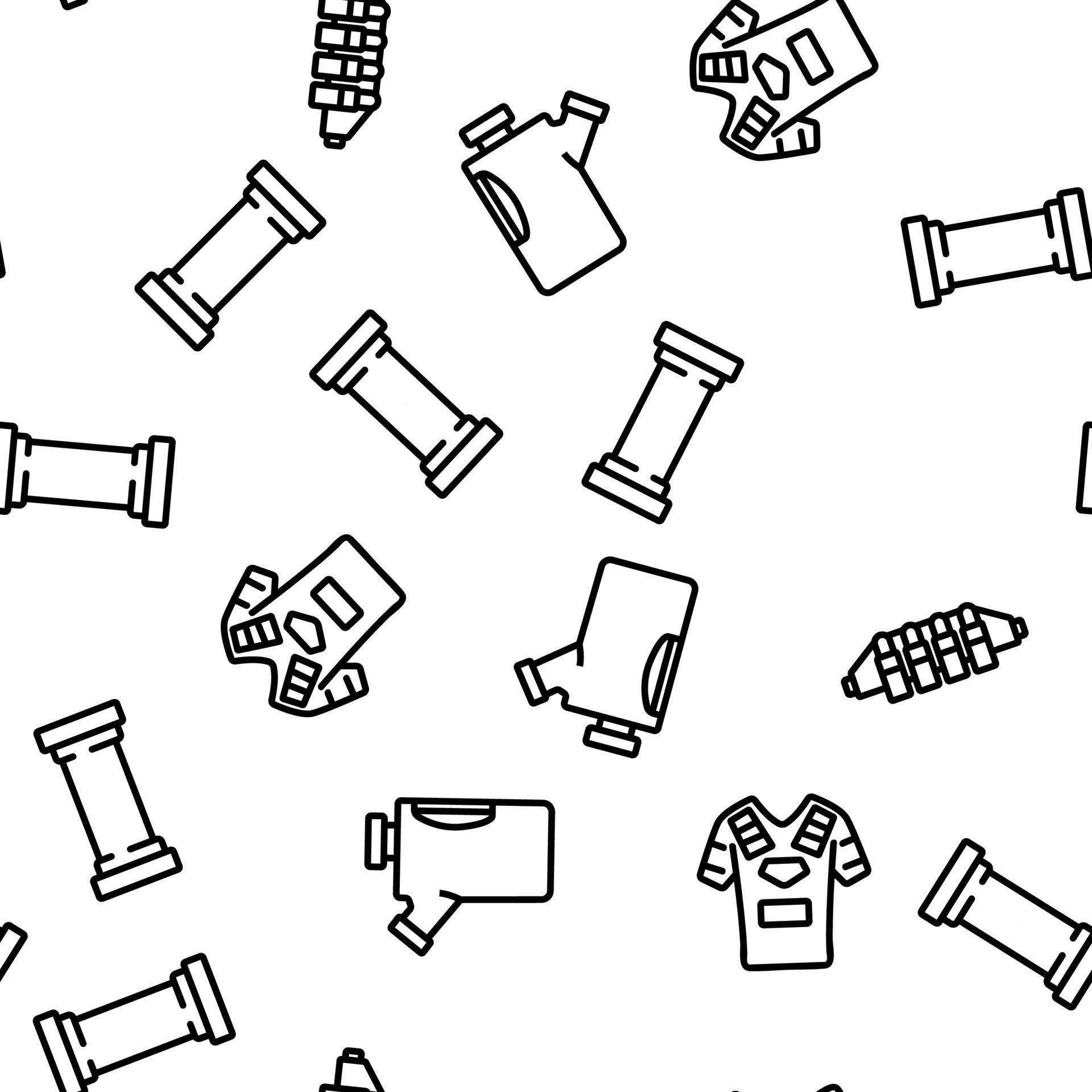 Paintball Game Tool Vector Seamless Pattern 10016851 Vector Art at Vecteezy