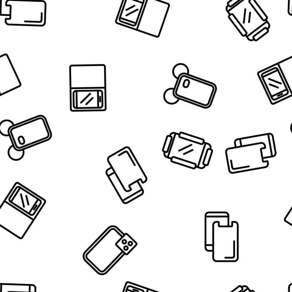Phone Case Accessory Vector Seamless Pattern