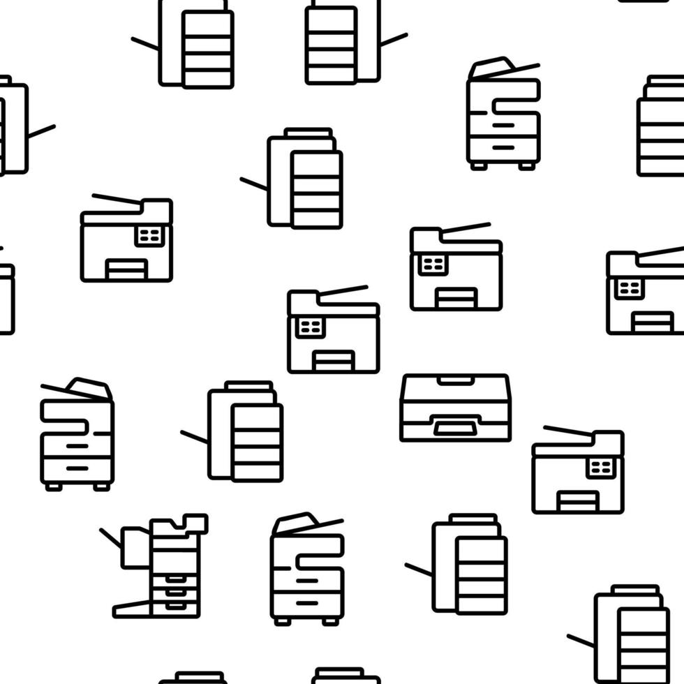 Photocopier Device Vector Seamless Pattern