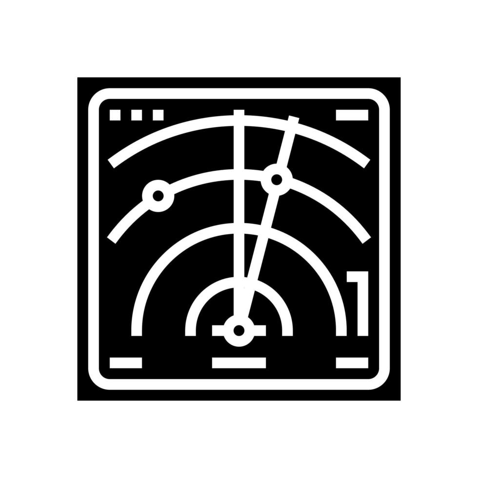 radar location technology glyph icon vector illustration