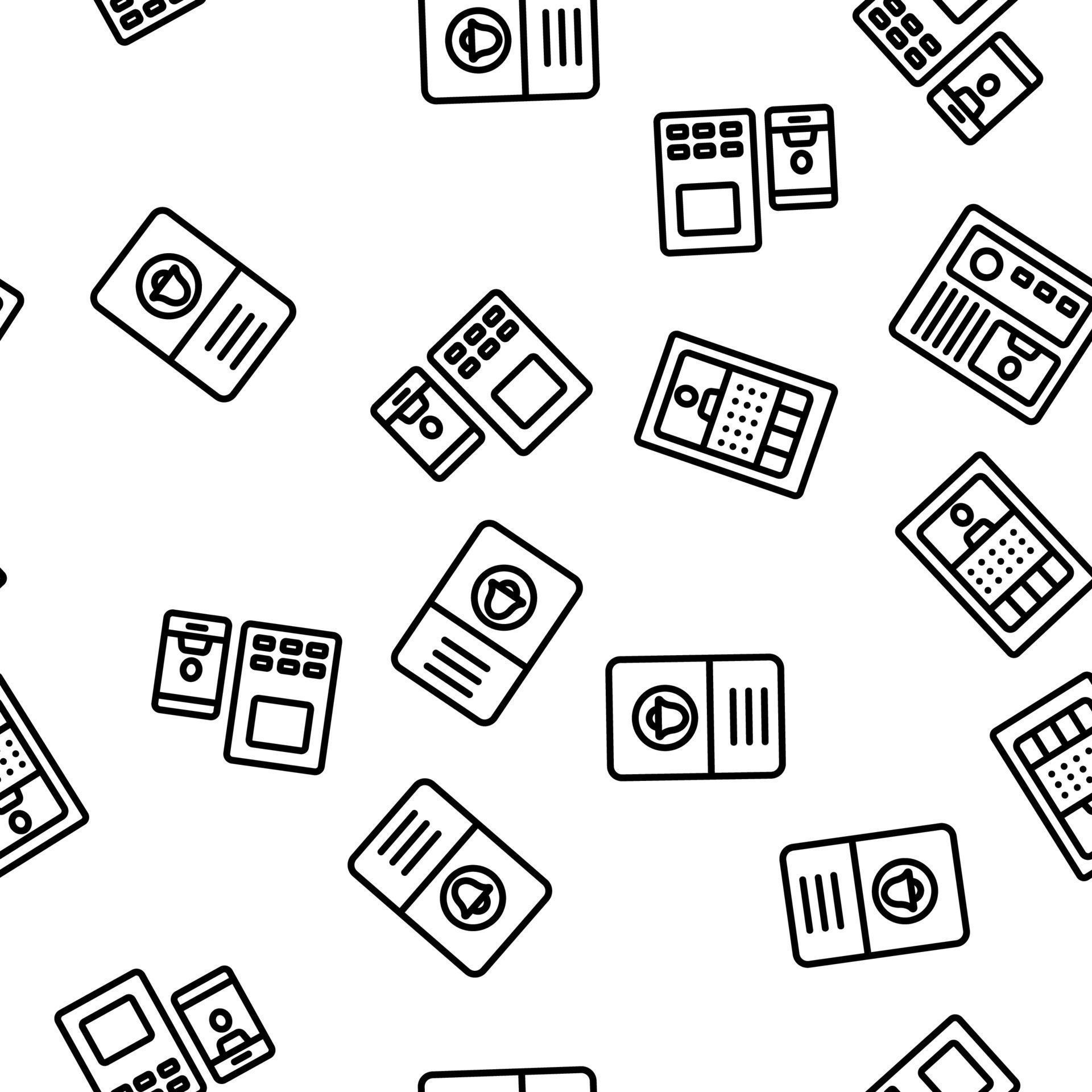 Radio Intercom Texture Intercom Communication Vector Seamless Pattern 10016970 Vector Art at ...