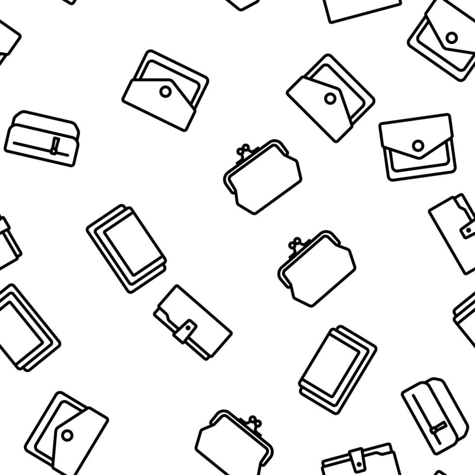 Wallet Accessory Cash Vector Seamless Pattern