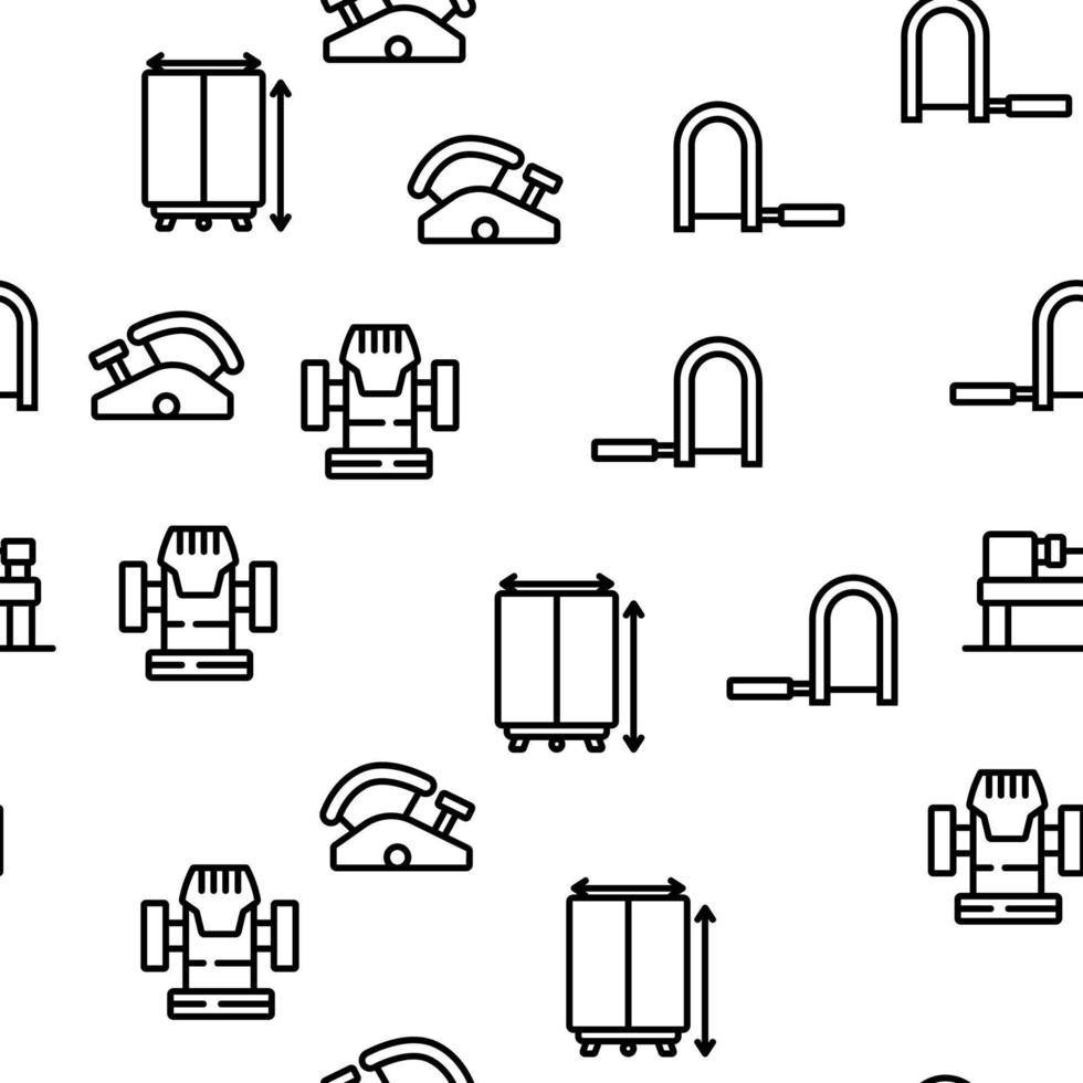 Carpenter Equipment Vector Seamless Pattern