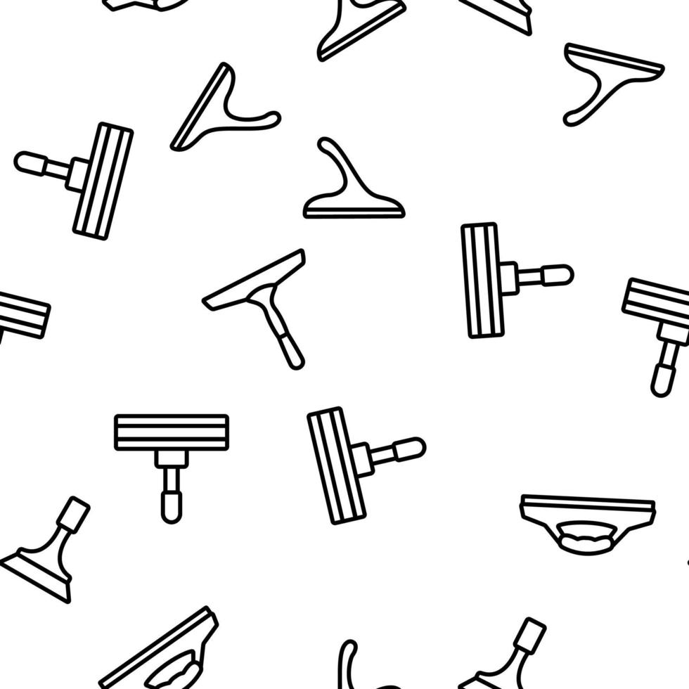 Squeegee For Cleaning Window Vector Seamless Pattern