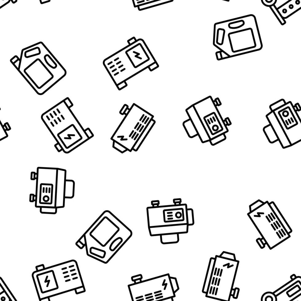 Portable Generator Vector Seamless Pattern