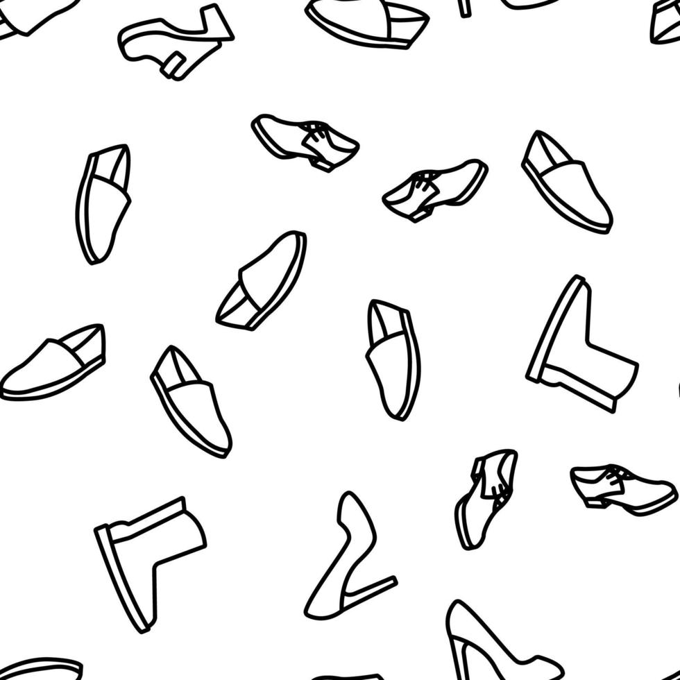 Shoes Footwear Shop Vector Seamless Pattern