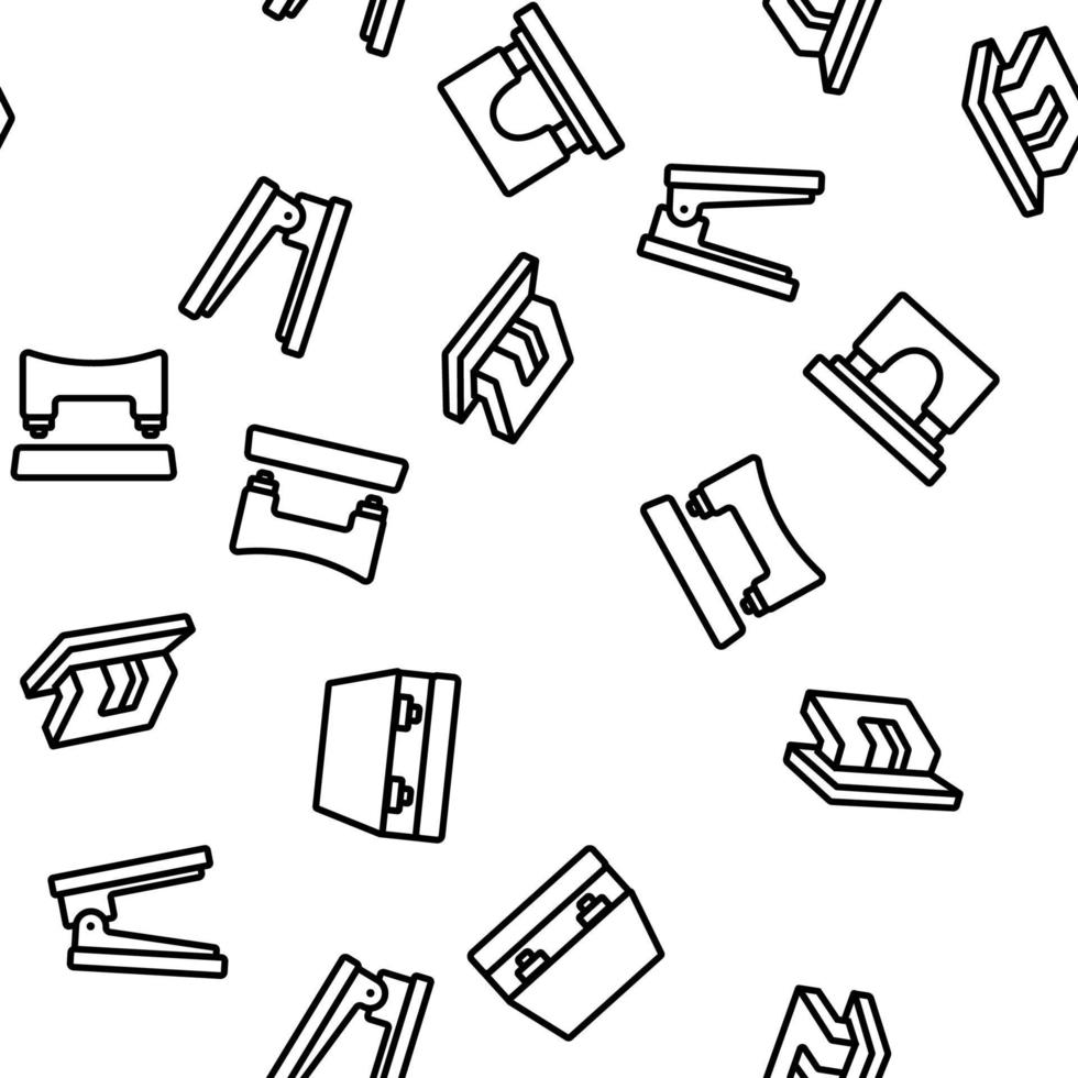 Hole Puncher Tool Vector Seamless Pattern