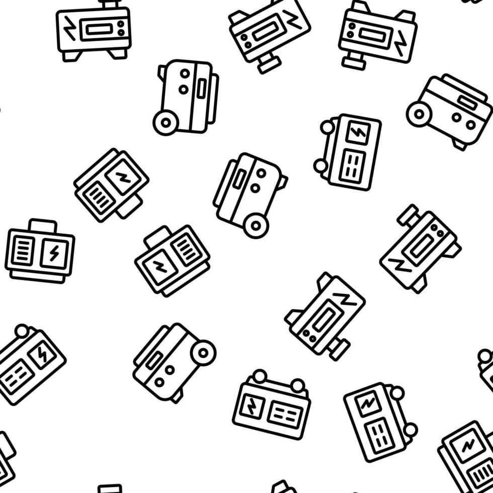 Portable Generator Vector Seamless Pattern