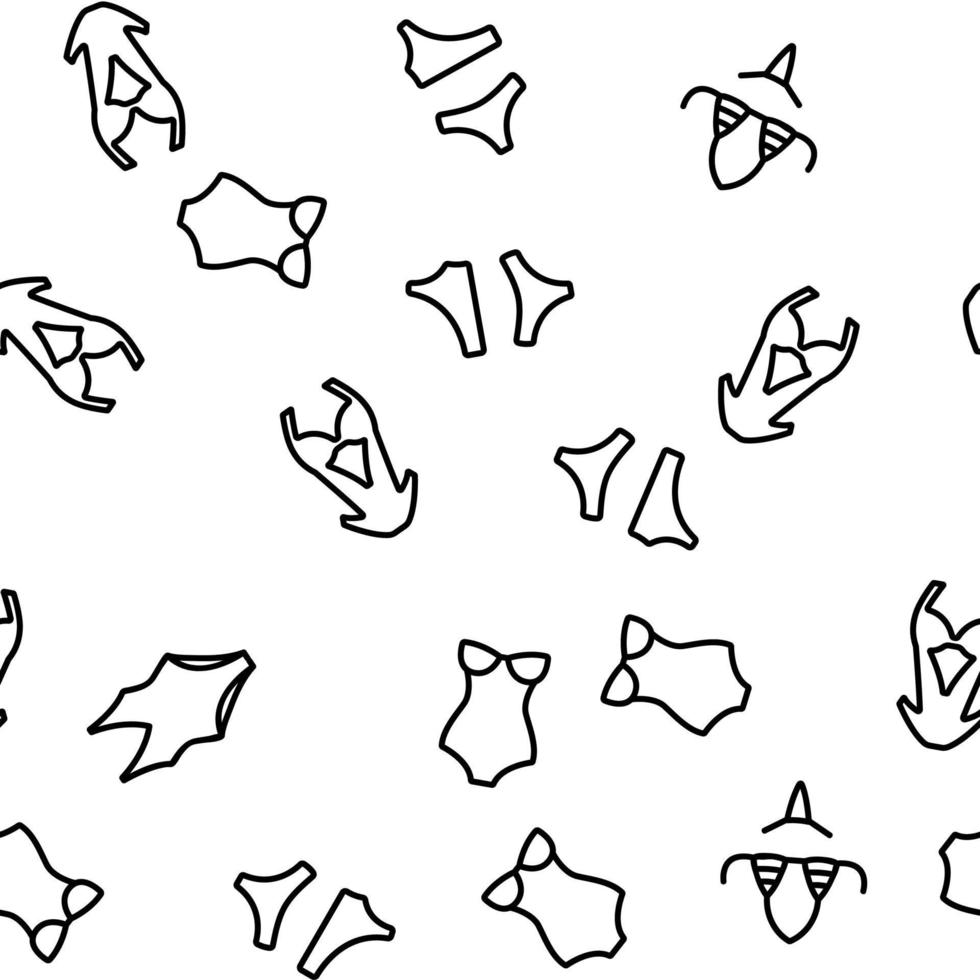 Swimsuit Woman Clothes Vector Seamless Pattern