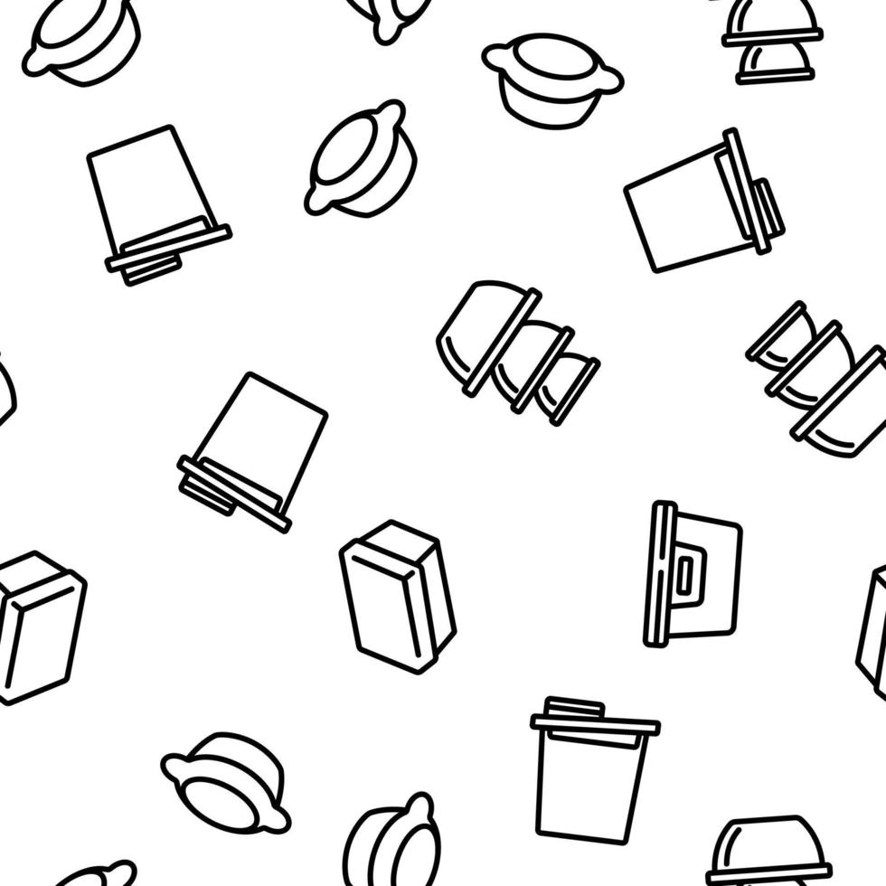 Food Container Package Vector Seamless Pattern