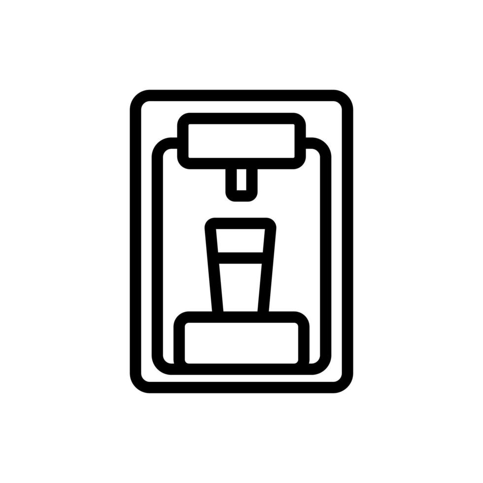 water cooler front view icon vector outline illustration