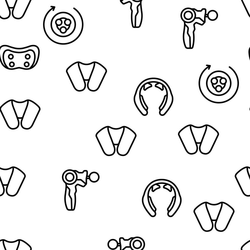 Shoulder Massager Vector Seamless Pattern