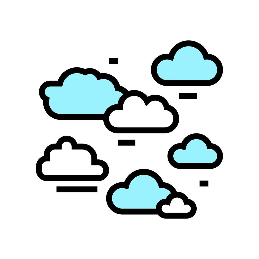 natural clouds color icon vector illustration