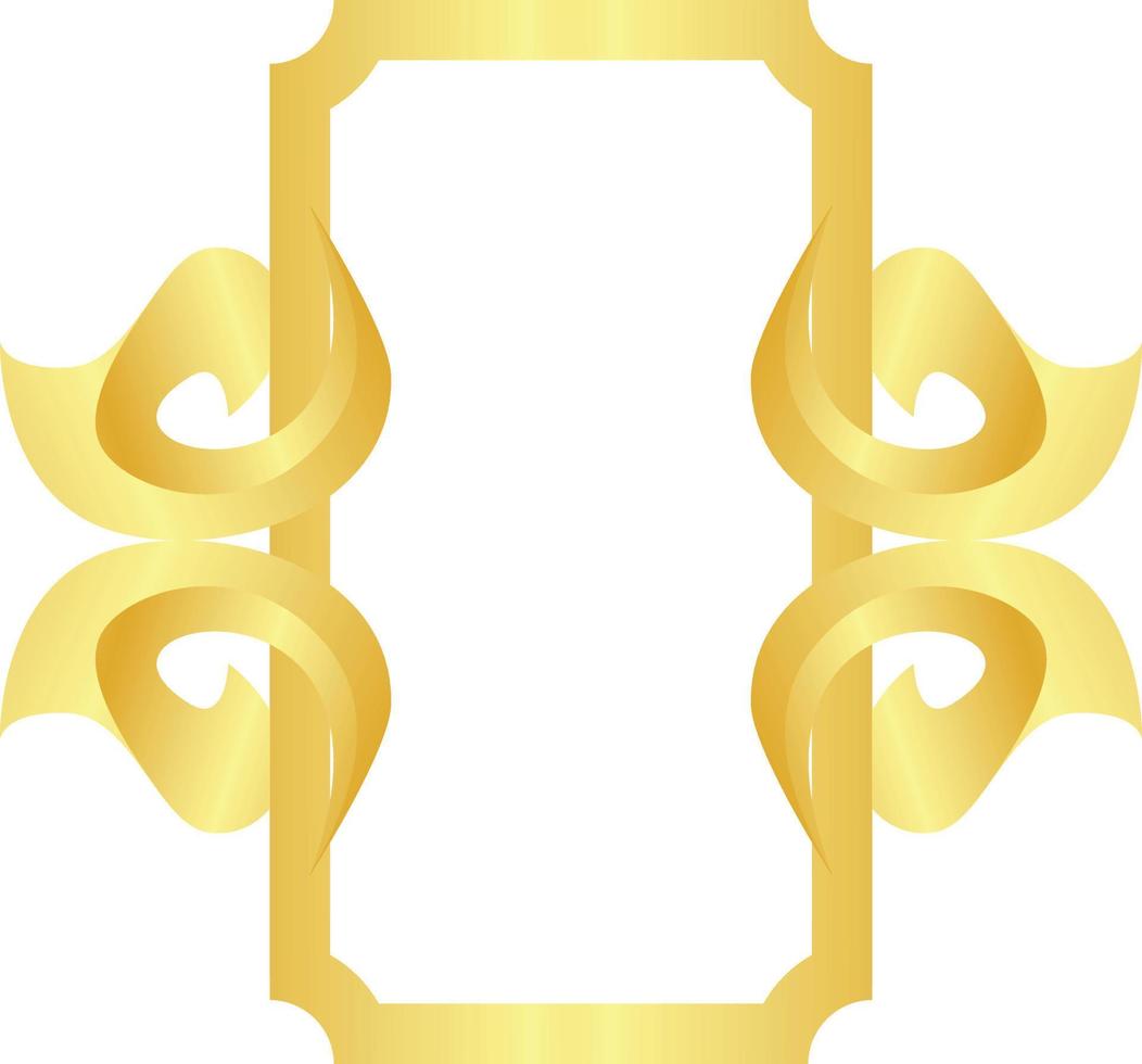 Antique frame with gold color vector